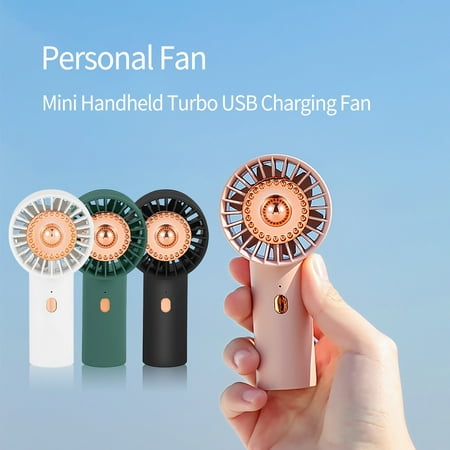 

Fogcroll Personal Fan Powerful Mute Bladeless Mini Handheld Turbo USB Charging Fan for Desk