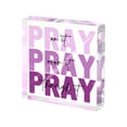 thumbnail image 2 of Inspirational Pray Over It Acrylic Desk Sign, Bible Verse Motivational Wall Art For Office, Bedroom, Dorm, Home Decor, Small 4‑Inch Decorative Plaque, Gift For Women And Friends, 2 of 6