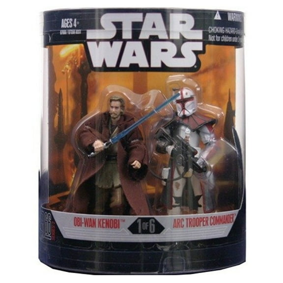 Star Wars Order 66 2008 Obi-Wan Kenobi & Arc Trooper Commander Action Figure 2-Pack