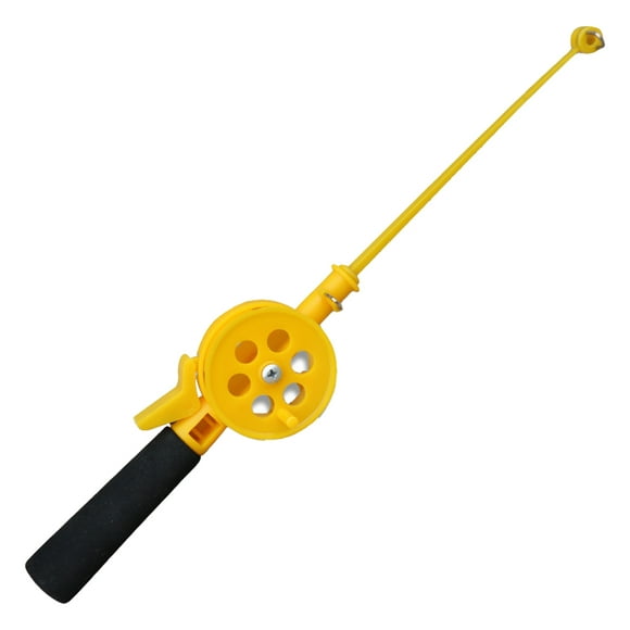 Opolski Fishing Bait Pole Rust-proof Delicate Yellow Ice Fishing Rod for Outdoor