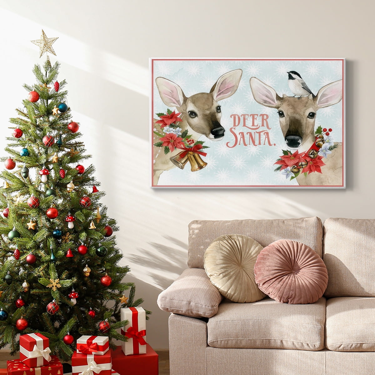 Deer Christmas Collection A- Gallery Wrapped Canvas