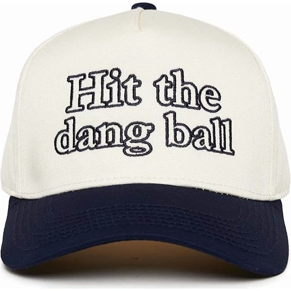 Hit the Dang Ball Trucker Hat, Funny Embroidered Baseball Cap, Sarcastic Sports Dad Hat, Adjustable Snapback for Golf or Game Day Fans