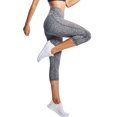 thumbnail image 3 of NELEUS Womens Yoga Capris Workout Leggings Tummy Control High Waist Cropped with Pocket,Black+Gray,US Size 3XL, 3 of 8