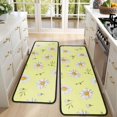 thumbnail image 4 of Kitchen Rugs Sets Of 2,Lightgreen Daisy Flower White Blooms Pattern Anti Fatigue Kitchen Mat Rugs Non Slip Washable,Decorative Kitchen Floor Mats for Kitchen,Sink,Laundry,17"x47"+17"x47", 4 of 5