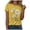 Yellow, variant on UOCUFY Women's T Shirts Short Sleeve Tees Novelty Graphic Crew Neck Cotton Soft Loose Summer Tops (Army Green, XL)