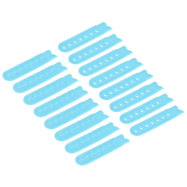 Unique Bargains 8 Pairs Snapback Strap Cover, 7 Holes Plastic Adjustable Hat Snap Buckle Replacement (Lake Blue)
