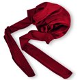 thumbnail image 1 of Mujeres dormir gorra pérdida de cabello cabezal cabeza envoltura nightcap reutilizable dormir sombrero protector damas peinado salón barbería vino rojo kenally  HA012716-02, 1 of 7