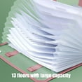 thumbnail image 7 of TOPRenddon A4 File Folders,13 Pockets File Organizer with Labels A4 Expanding File Vertical with Portable Receipt Document Organizer for Office School, 7 of 7