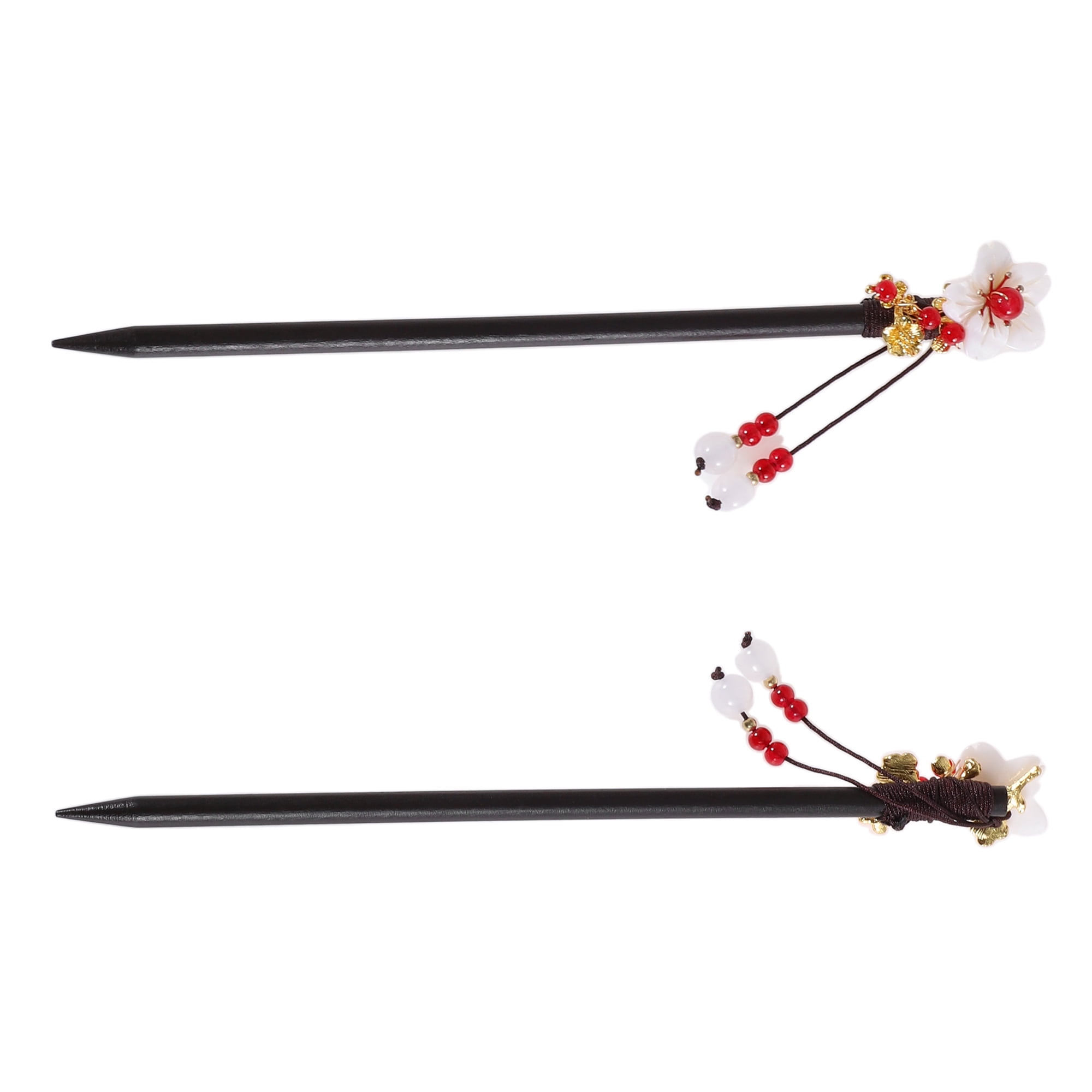 Unique Bargains Hair Stick Pin for Women 1Pc Black, Red, White [Flower Tassel]