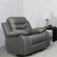 thumbnail image 2 of Coaster Nova Leather Upholstered Glider Recliner Chair Dark Gray, 2 of 16