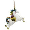 thumbnail image 2 of Northlight Plush Leaping Rainbow Unicorn Christmas Ornament - 6.5", 2 of 6