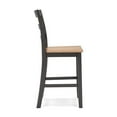 thumbnail image 4 of Benjara BM328079 Gasy Counter Height Chair - Dark Brown - Contoured Seat - 24 in. - Set of 2, 4 of 5