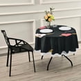 thumbnail image 6 of Coolnut Valentine's Day Round Tablecloth 60",Cupid's Love Arrow Heart Lace Table Cover for Holiday Party Restaurant Kitchen Decoration- Removable Washable and Reusable, 6 of 7