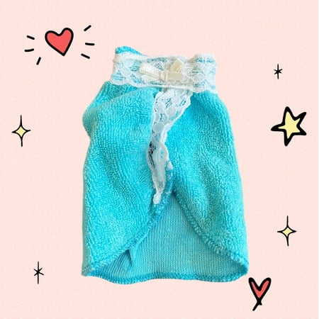 Lol Surprise doll OMG Bartz Fun to Dress Wraparound Bath Towel Skirt Dress Shower Blue Lace