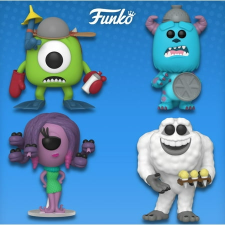 Funko Pop! Disney: Monsters Inc. 20th Anniversary – Set of 4 Vinyl Figures (Celia / Mike with Mitts/Sulley with Lid/ Yeti)