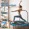 thumbnail image 3 of AOTOB 40” Foldable Mini Fitness Trampoline with Durable Bungees, Heavy Duty Rebounder for Adults, 450lbs Capacity, 3 of 8