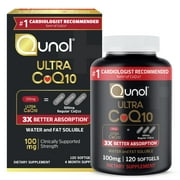 Qunol Ultra CoQ10 Softgels, 100mg, 120 Ct