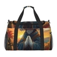 thumbnail image 1 of Easygdp Sunset Meditating Bichon Frise Bolsa de Gimnasio, Bolsa de Viaje Duffel, Bolsa de Fin de Semana con Compartimentos, Bolsa de Mano para Noche, 1 of 7