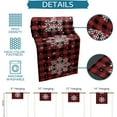 thumbnail image 7 of Christmas Table Runner-Red Black Buffalo Plaid Check Snowflake-Cotton Linen-Winter Dinner Scarf Décor,Long 120'''' Holiday Dresser Scarves,Farmhouse Xmas Kitchen Coffee/Dining Living Room Tablerunner, 7 of 7