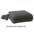 thumbnail image 4 of Taotanxi Throw Blanket Super Soft Cozy Fuzzy, Knitted Throw Blanket 37" x 39" for Couch Beige Blanket for Bed Sofa Chair Camping Travel (Gray), 4 of 7