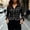 Black, variant on FDGIU Women's Plaid Button Down Shirt, Lapel Long Sleeve Loose Fit Collared Blouse Casual Tops for Office Daily Travel Outfits