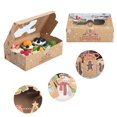 thumbnail image 3 of Ataucjin 24 Pack Christmas Cookie Boxes, Foldable Treat Box with Window, for Pastries, Cupcakes, Candy and Gift Giving, Food Grade Kraft Bakery Boxes, Reindeer Santa Cookie Boxes, 3 of 9