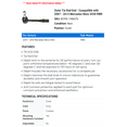 thumbnail image 2 of Outer Tie Rod End - Compatible with 2007 - 2013 Mercedes-Benz S550 RWD 2008 2009 2010 2011 2012, 2 of 2