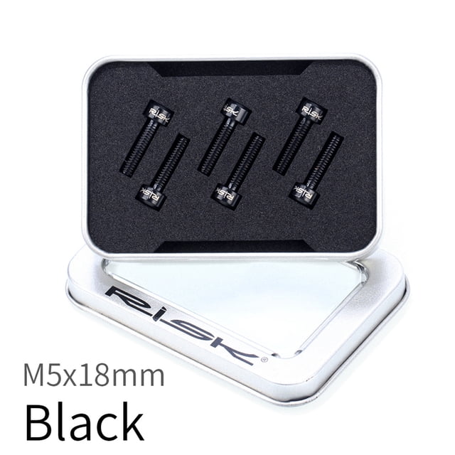 Bangcool 6 Pcs Vis de Potence de Vélo M5 Remplacement Fournitures de Vélo Boulons de Fixation de Potence avec Rondelle