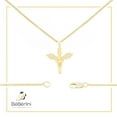thumbnail image 7 of BEBERLINI Women Angel Pendant Necklace Set 14K Gold Filled Box Chain CZ Charm Jewelry 24", 7 of 7