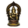 thumbnail image 6 of eSplanade Brass Laxmi Lakshmi Ganesh Ganesha Idol Murti Statue Sculpture - 9.75" Inches, 6 of 7