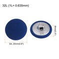 thumbnail image 2 of Uxcell 20pcs 32L Fabric Cloth Covered Button 20mm Metal Shank Round Sewing Buttons for Suits Dress Blouses, Deep Blue, 2 of 5