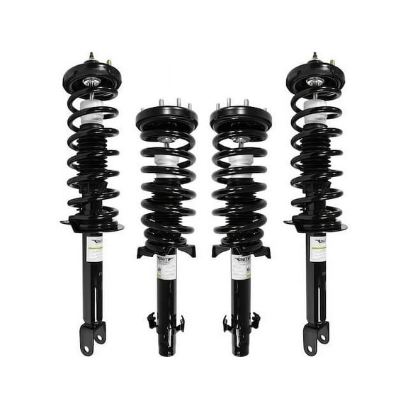 Front and Rear Strut and Coil Spring Assembly Set of 4 - Compatible with 2008 - 2012 Honda Accord (Excludes Sedans with V6 Engines) 2009 2010 2011