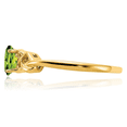 thumbnail image 5 of 14K Solid Yellow Gold Green Peridot Diamond Ring Gemstone Band August Birthstone Jewelry, 5 of 9