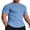 Clear Blue, variant on COOFANDY Muscle Shirts for Men Short Sleeve Athletic Quick Dry Tshirts Ribbed Texture Crew Neck T Shirts