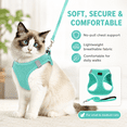 thumbnail image 4 of Cat Harness and Leash Set for Walking, Escape Proof Step-in Cat Vest, Soft Breathable Suede Kitten Harness with Reflective Strip, Adjustable Pet Harness for Small Medium Cats, 4 of 8