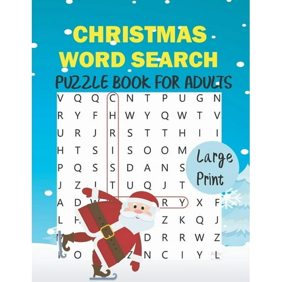 Christmas Word Search Puzzle Book for Adults Large Print: 1160 Christmas Word, Activity Games, Perfect Gift for AdUlts, (Paperback)