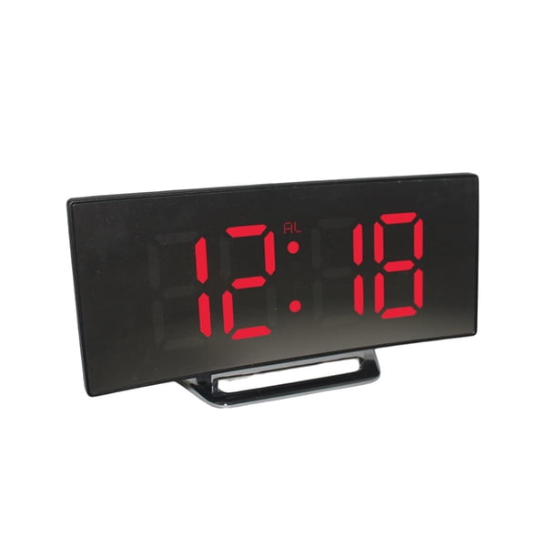Despertador LED Espejo Wosthever Digital con Función de Repetición Color Rojo