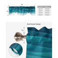 thumbnail image 5 of Tie Up Valance Curtain for Kitchen,Blue Gradient Water Ripple Rod Pocket Short Curtains Adjustable Tie-Up Shade Valances,Ombre Abstract Geometric Window Treatment for Bathroom Living Room Bedroom, 5 of 8