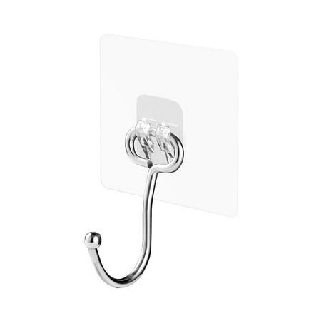 

Storage Hanger Self Adhesive Hook Adjustable Wall Rack for Kitchen Bathroom Transparent L 8x8cm