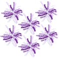 thumbnail image 1 of Gift Bows LIZLOVESS, juego de 6 unidades, autoadhesivos satinados morados, 6 pulgadas, 1 of 6