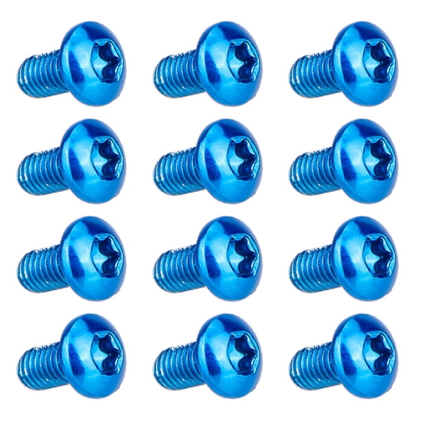 Worallymy Tornillos para bicicleta Coloridos T25 Tornillos para bicicleta de montaña Acero M5x10mm Herramienta fija para disco de bicicleta, Azul Worallymy JD735800726