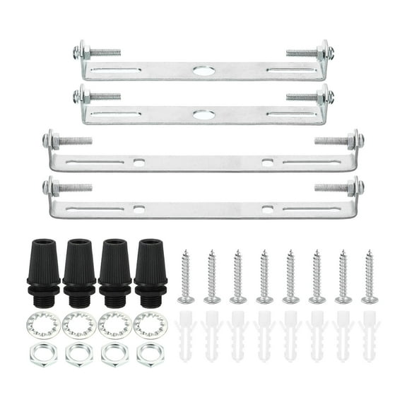 Uxcell 115mm 150mm Ceiling Light Plate Kit Light Fixture Mounting Bracket Crossbar for Pendant Wall Light 4 Set