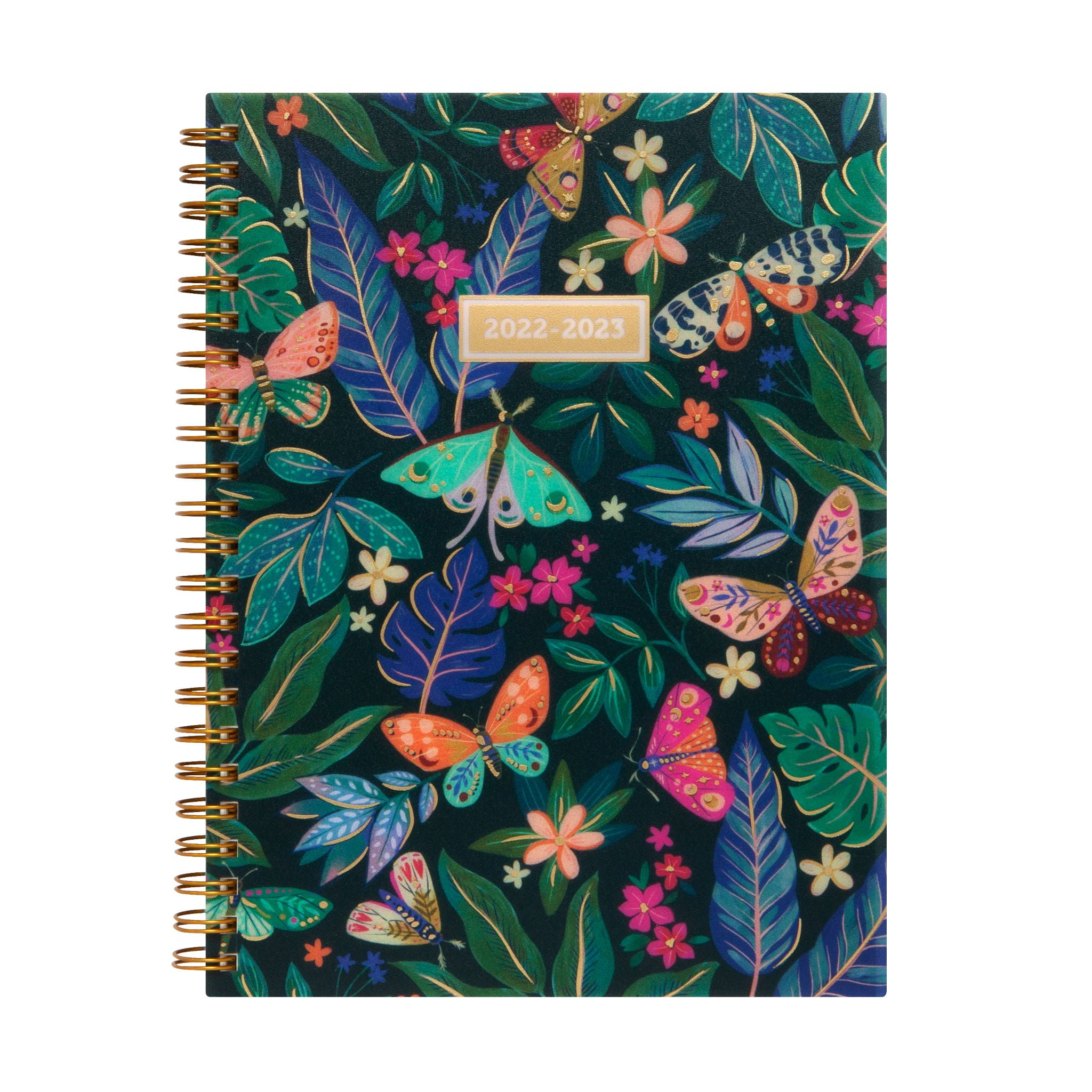2022-2023 Mintgreen Weekly Monthly Spiral Planner, 6 x 8, Butterfly, Recycled Paper, Eco Friendly Soy Ink