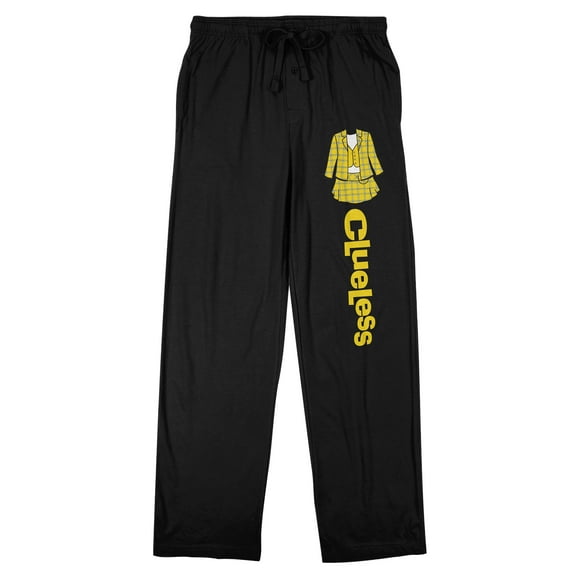 Clueless Outfit Logo Men's Black Sleep Pajama Pants-Medium