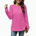 thumbnail image 2 of Godom Womens Plus Size Tops Crewneck Long Sleeve Shirts Loose Tunic Tops Fall Pullover, 2 of 6