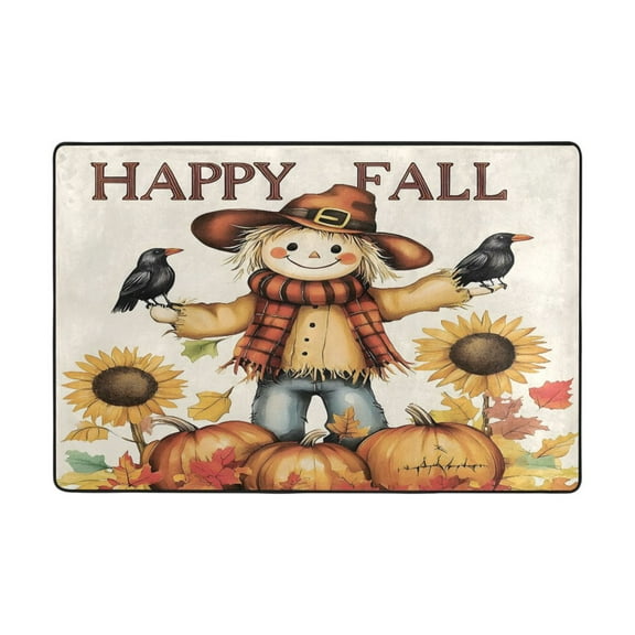 Ryvnso Happy Fall Area Floor Mats Large Nursery Rugs Non-Slip Carpets Doormat 36" x 24"