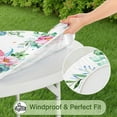 thumbnail image 5 of Round Fitted Tablecloth with Elastic Edges Fits 36"-44" Round Tables Pioneer Colorful Floral Waterproof Table Cover Washable Indoor and Outdoor for Party Kitchen Dinner Banquet Patio Picnic, 5 of 7