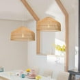 thumbnail image 2 of Arturesthome Woven Boho Pendant Light, Rattan Wicker Chandelier Hanging Lamp Ceiling Lighting Fixture for Kitchen Island Restaurant Craft Room, 2 of 11