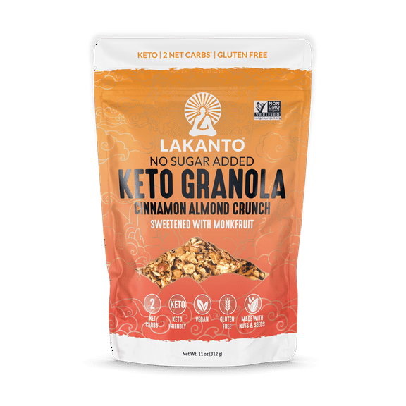 Pack of 8, Lakanto Cinnamon Almond Keto Granola Crunch, 11 oz