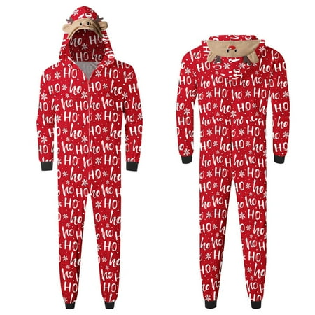 

Nomeni Daddy Jumpsuit For Christmas Family Pajamas Cute Big Headed Deer Print Pjs Plaid Long Sleeve Romper Soft Casusal Holiday Sleepwear